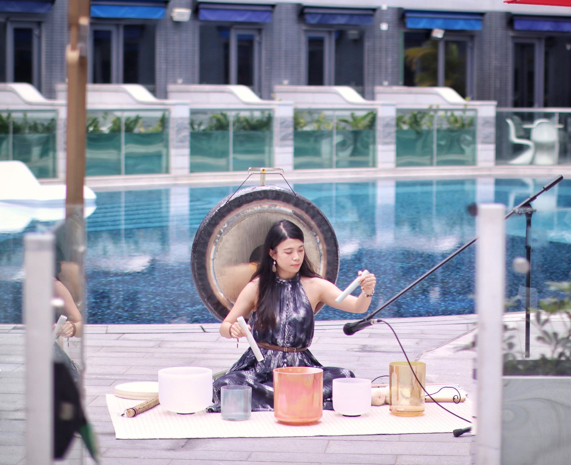 Poolside performance at Regala Skycity